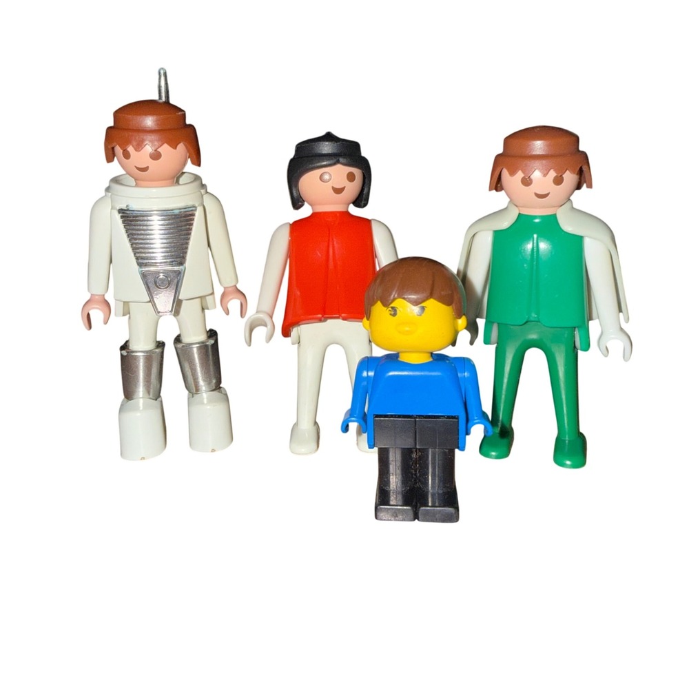PLAYMOBIL Geobra 1974 Vintage Klicky Figures Lot of 4 First Generation
